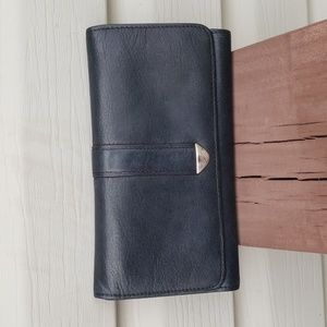 DOCKERS - Vintage Genuine Leather Long Wallet Black